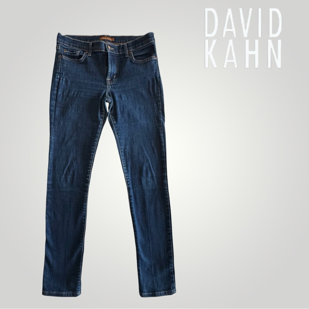 🛍️SALE🛍️ David Kahn Stretch Slim Leg Jeans in Dark Blue Wash - Picture 6 of 8